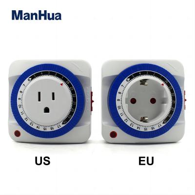  ManHua 24 Hour Timer Socket Mechanical Program Timer Switch Socket  US EU Plug Wall Outlet Protector Energy Saving ManHua 24 Hour Timer Socket Mechanical Program Timer Switch Socket  US EU Plug Wall Outlet Protector Energy Saving ManHua 24 Hour Timer Soc