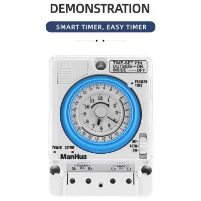 TB35  24H 12VDC 15A Din Rail Timer Switch  Analog Time Control Switch Mechanical Time Controller