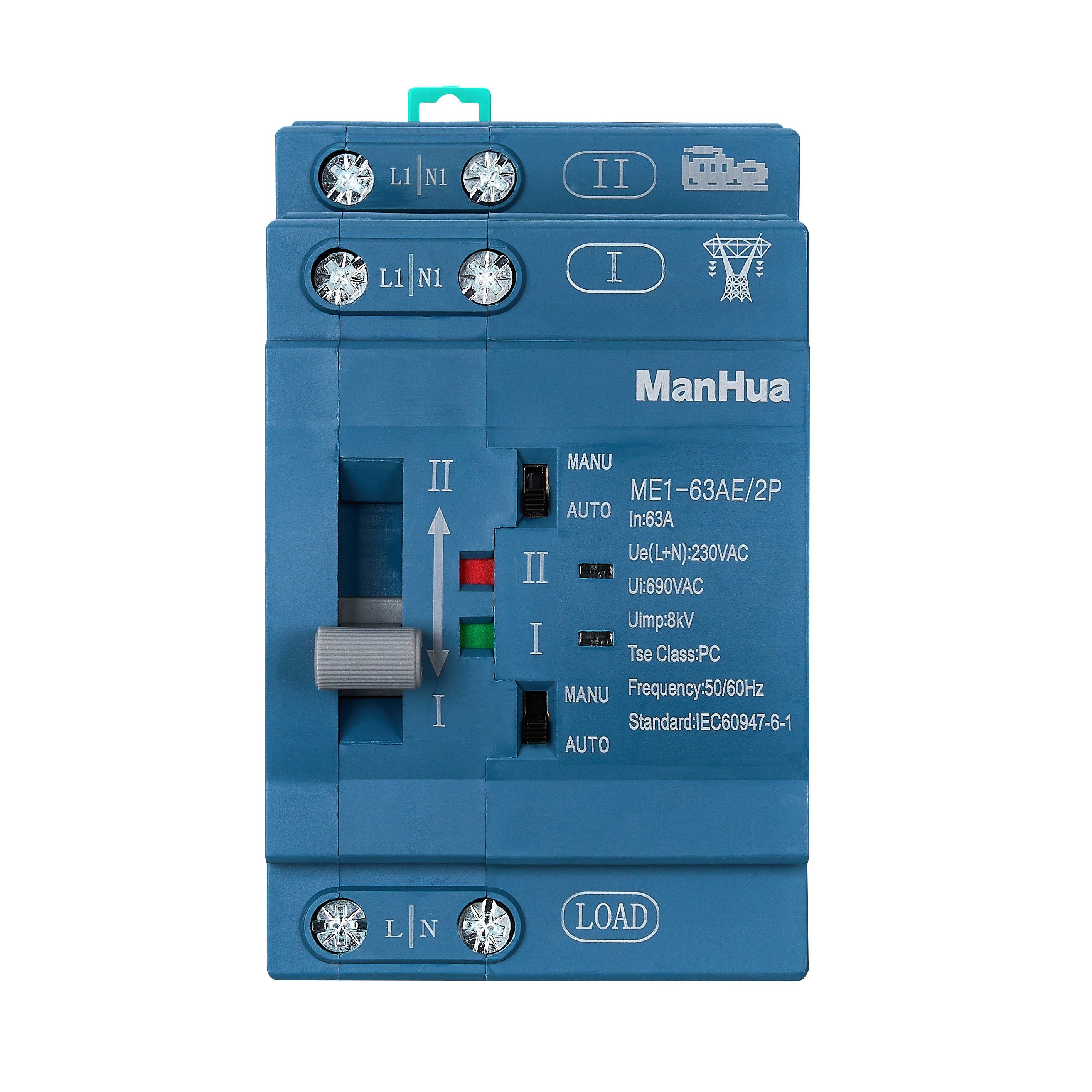 Automatic Transfer Switch ME1-63AE/2P BLUE